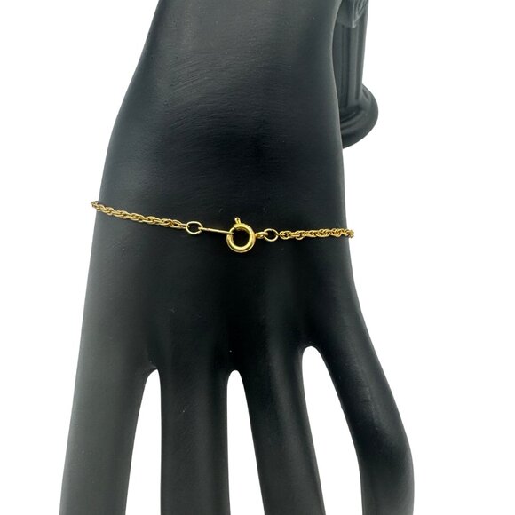 Becky Gold Tone Name Bracelet With Chain & Clasp 6.5 Inches Personalized Jewelry - Picture 3 of 4